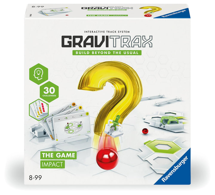 Ravensburger GraviTrax The Game Impact - Logikspiel für Kugelbahn Fans, Konstruktionsspielzeug für K