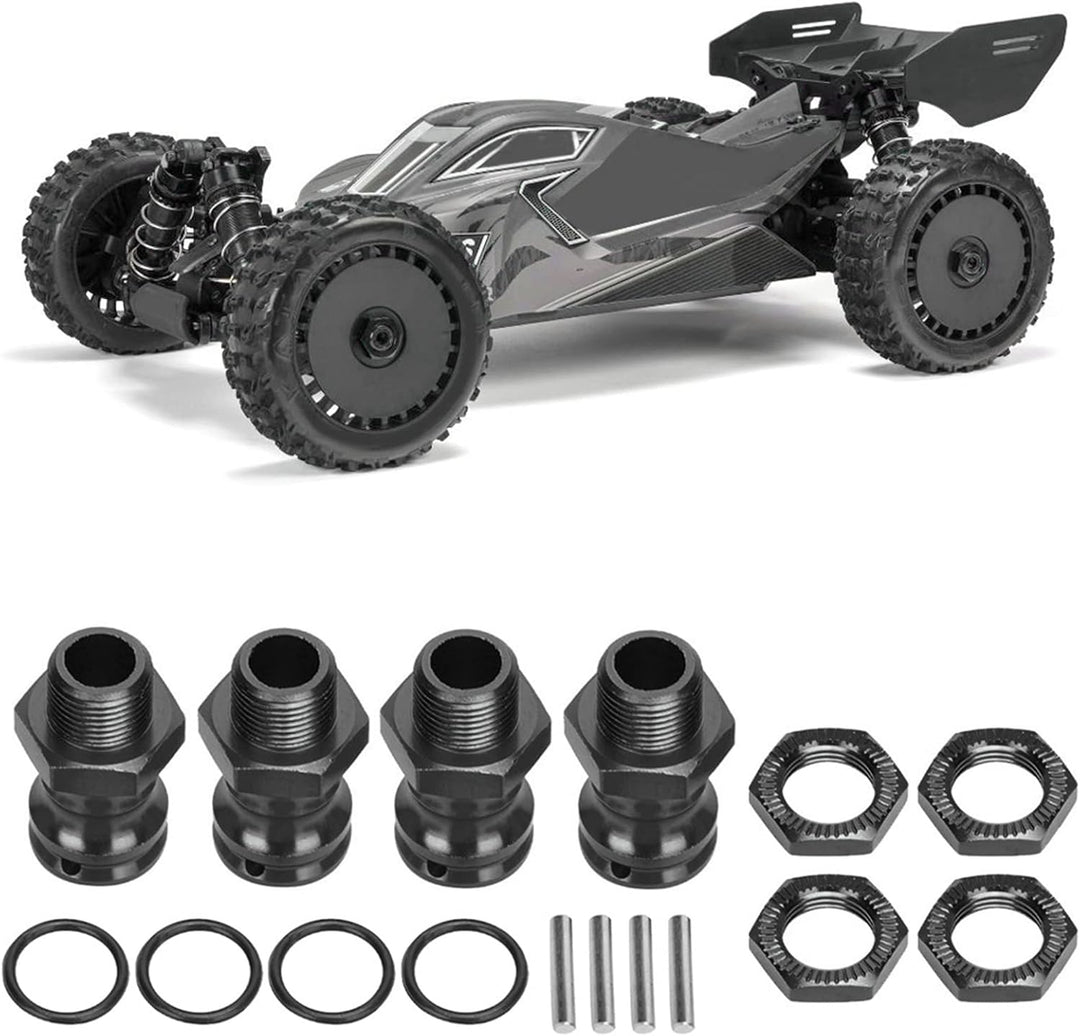 Alomejor 4 Stück Radnabenverlängerung RC 17 mm Sechskant 23 mm Radverlängerungsadapter Sechskantschr