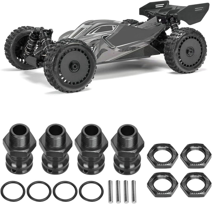 Alomejor 4 Stück Radnabenverlängerung RC 17 mm Sechskant 23 mm Radverlängerungsadapter Sechskantschr