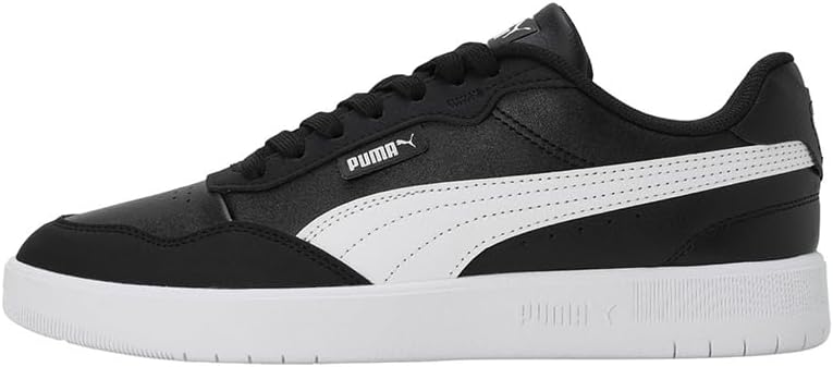 PUMA Herren Court Ultra Lite Sneaker 45 EU Puma Black Puma White Puma Silver, 45 EU Puma Black Puma