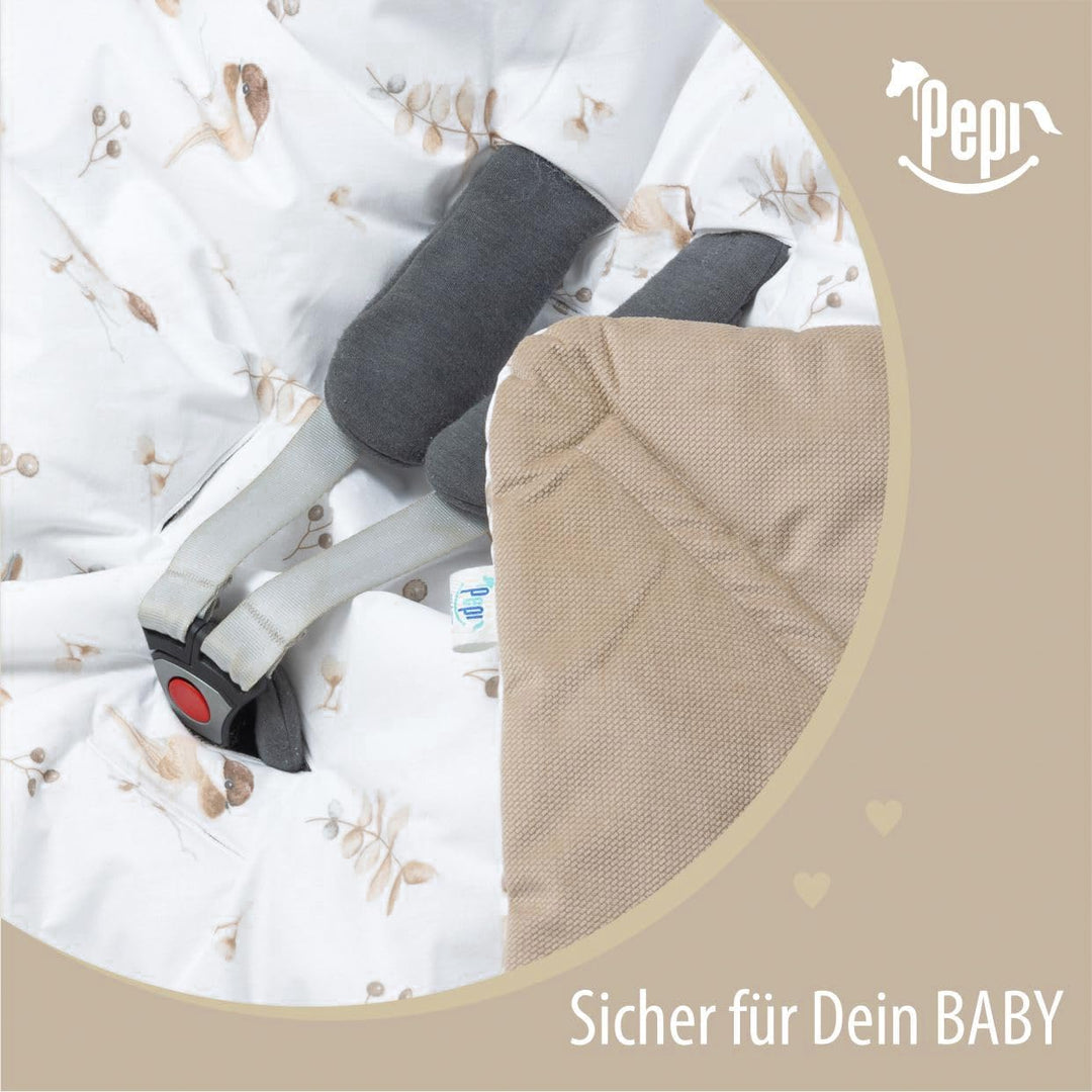 Pepi - Einschlagdecke Babyschale - 90x90 cm - Kinderwagen Decke - Babyschale Decke - Baumwolle Babyd