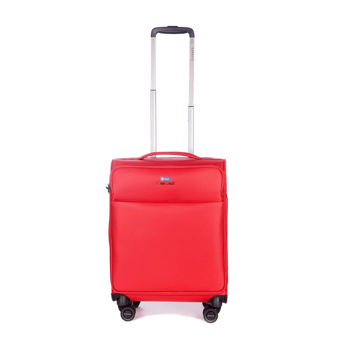 Stratic Light + Koffer Weichschale Reisekoffer Trolley Rollkoffer Handgepäck, TSA Kofferschloss, 4 R