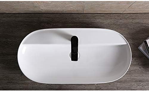 Art-of-Baan Premium Waschbecken oval - Hochglanz Aufsatzwaschbecken - Keramik-Becken für Waschtisch