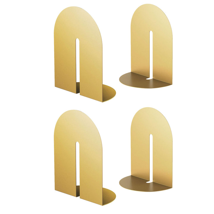 Ondeam Runway Bookends für Bücher,2 Paar Metall Bogen Mode Einfachheit Buch Halter für Büro Regale H