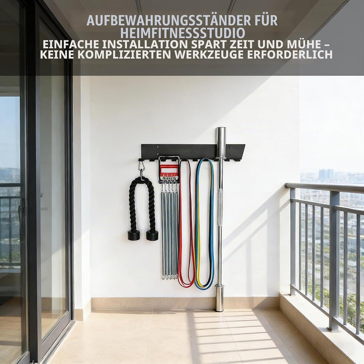 8 Platz Wandhalterung, Gym Rack Organizer, Home Gym Zubehör Aufhänger, Mehrzweck Workout Ausrüstung
