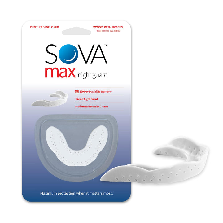 SOVA Max Aufbissschiene - 2,4 mm - Passgenauer Zahnschutz - Schützt Vor Nächtlichem Zähneknirschen u