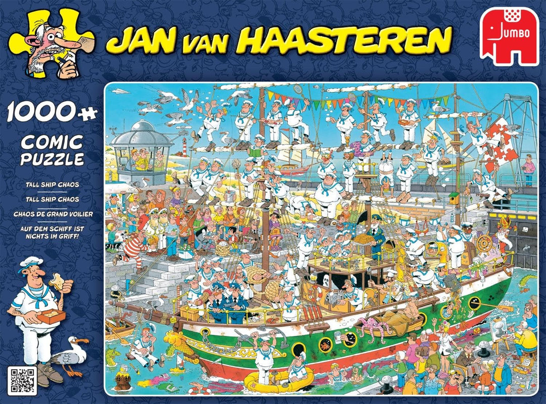 Diset 19014 Jan Van Haasteren-Chaos des grossen Segelboots Puzzle 1000 Teile Chaos du Grand Segelboo