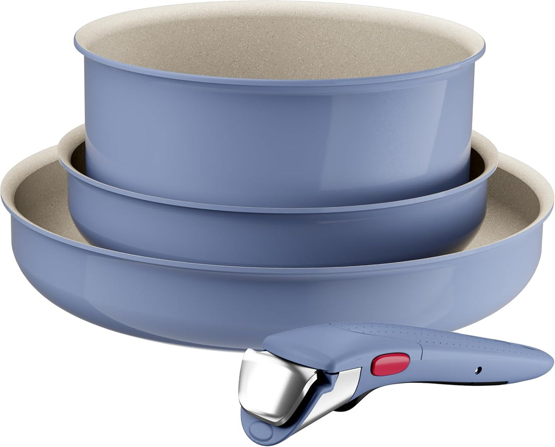 Tefal Ingenio Serenity L829S404 Kochgeschirr, 4-teilig, Standard, Antihaftbeschichtung, sicherer abn