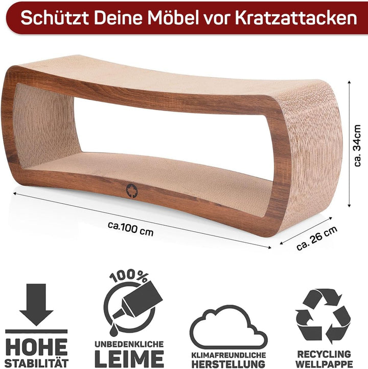 CanadianCat Company | Kratzbrett für Katzen XL - Jumbo Galaxy - doppelseitig nutzbar - 1 Meter - 100