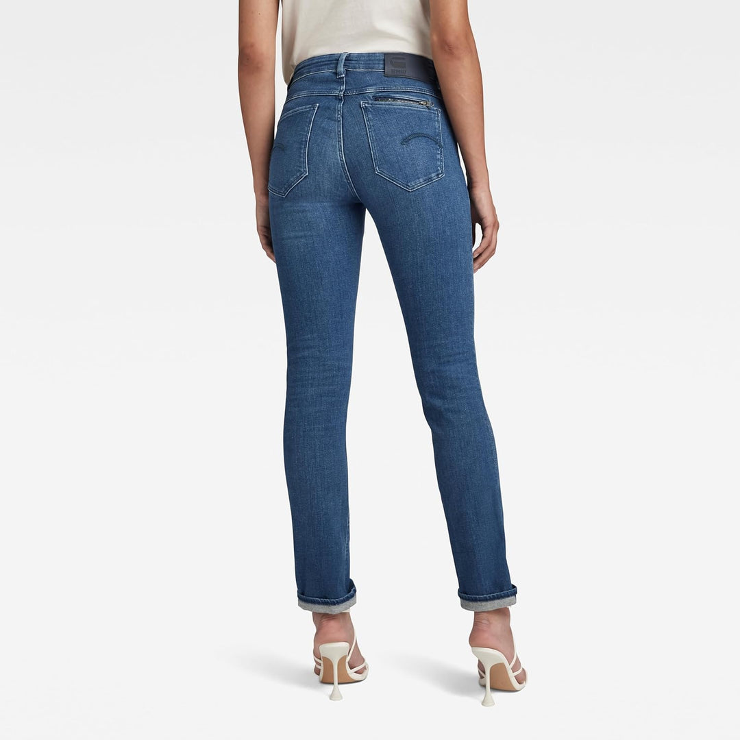G-Star Damen Noxer Straight Jeans 23W / 28L Blau (Faded Neptune Blue D17192-6550-c571), 23W / 28L Bl