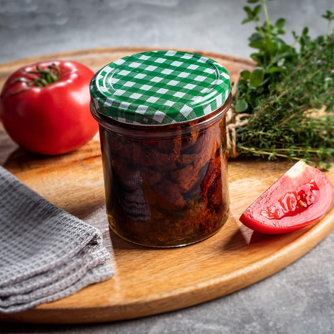 KADAX 10er Set Marmeladengläser 350ml TO82 Bunte Biene, Einmachgläser Vorratsgläser Mason Jar mit Sc