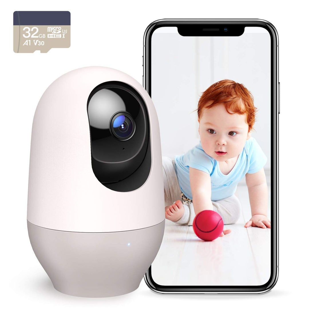 nooie 5G Babyphone mit SD-Karte, 2K Babyphone mit Kamera WiFi Haustierkamera, kabellose 360-Grad IP-