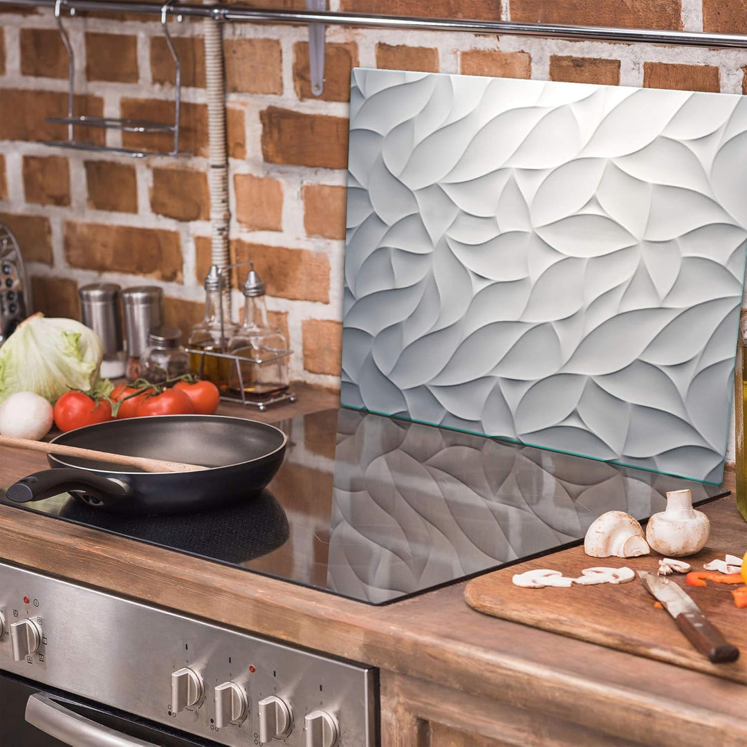 TMK ArtDeko Herdabdeckplatte 1 Teilig 60x52 cm - Spritzschutz Herdabdeckung – Herdschutz aus Sicherh