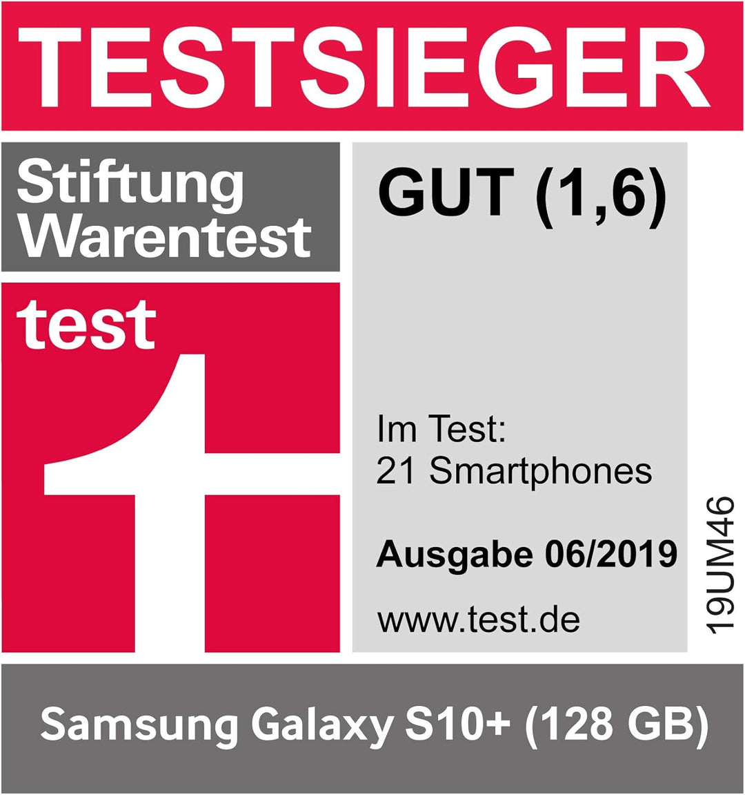 Samsung Galaxy S10+ Smartphone (16.3cm (6.4 Zoll) 128 GB interner Speicher, 8 GB RAM, prism Weiss) -