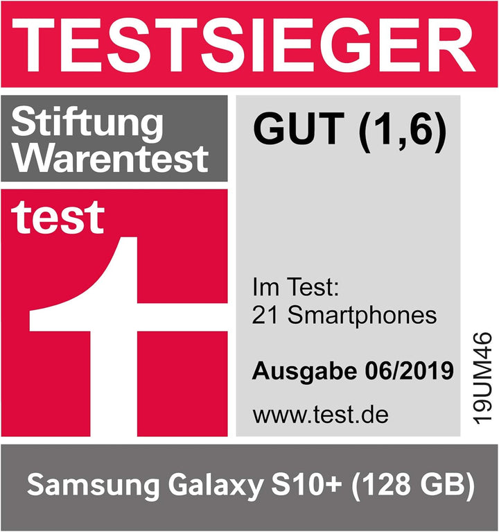Samsung Galaxy S10+ Smartphone (16.3cm (6.4 Zoll) 128 GB interner Speicher, 8 GB RAM, prism Weiss) -