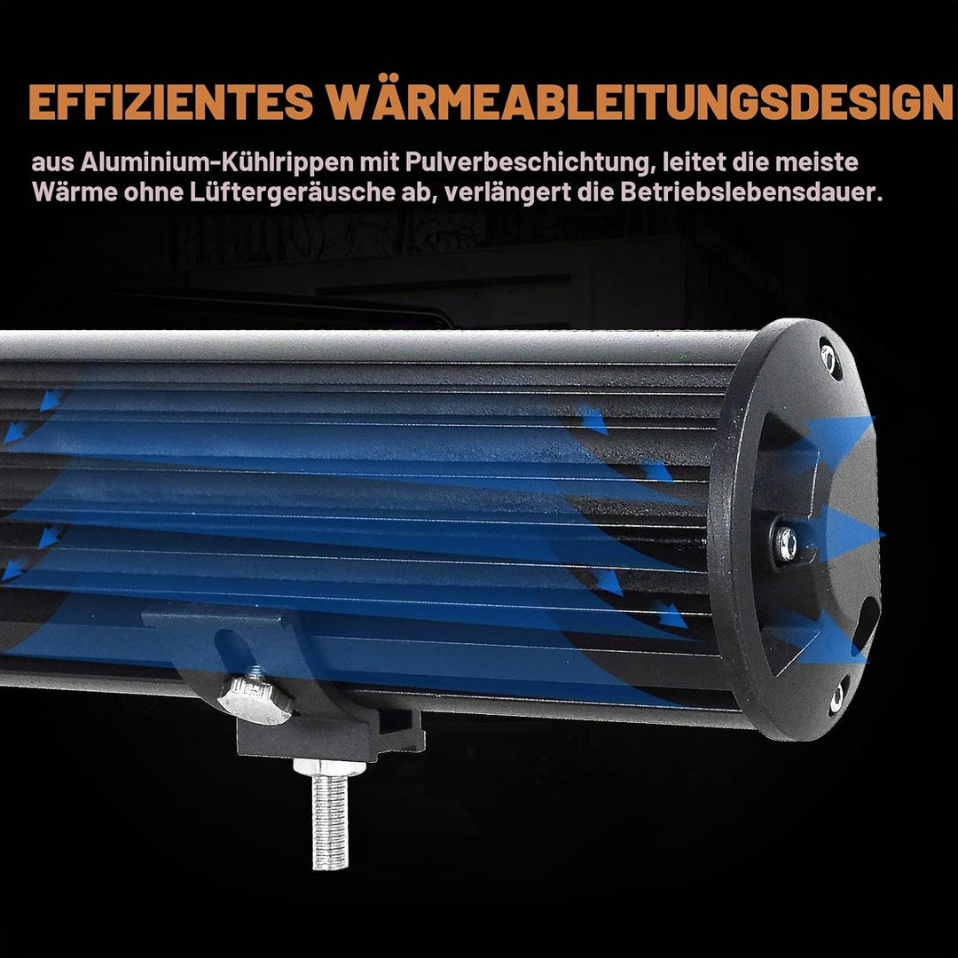 SKYWORLD LED Arbeitsscheinwerfer Bar 59cm 324W Zusatzscheinwerfer 12V 24V IP67 Wasserdicht Flutlicht