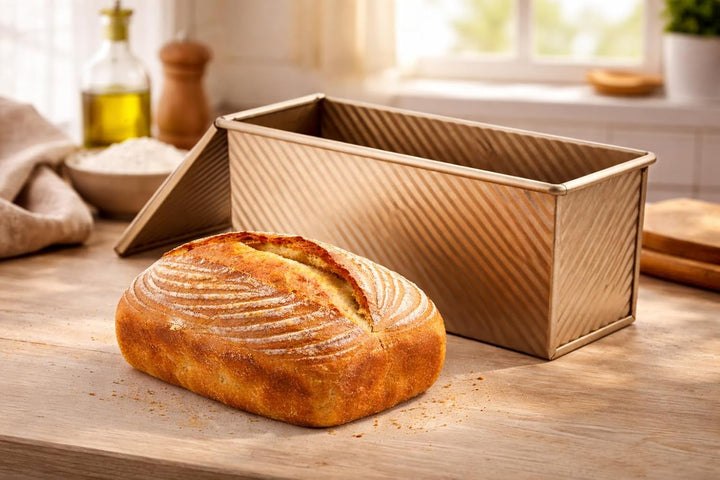 Brotform, 33 x 12,7 cm, aluminisierter Stahl, antihaftbeschichtet, rechteckig, Pullman-Kastenform mi