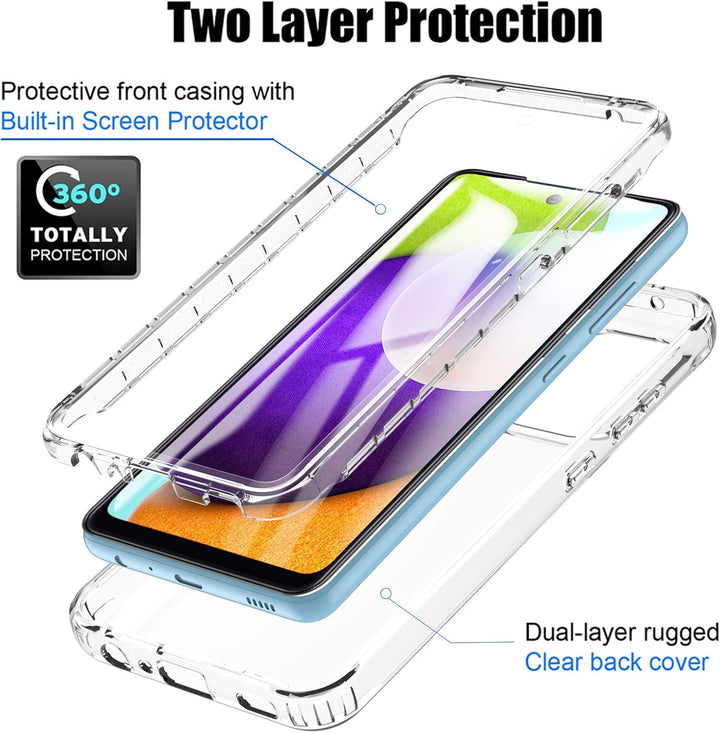 OWKEY für Samsung Galaxy A52 5G&4G / A52s 5G Hülle, 360 Grad Stossfest Handyhülle Silikon Roubst Cov