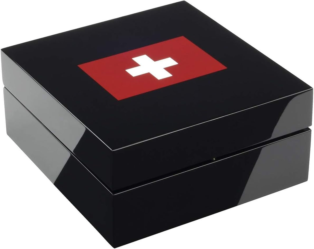 BULLONGÈ Uhrenbox ELESWISS piano black für 4 Armbanduhren