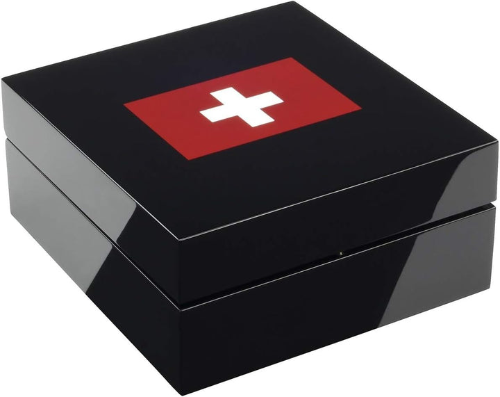BULLONGÈ Uhrenbox ELESWISS piano black für 4 Armbanduhren