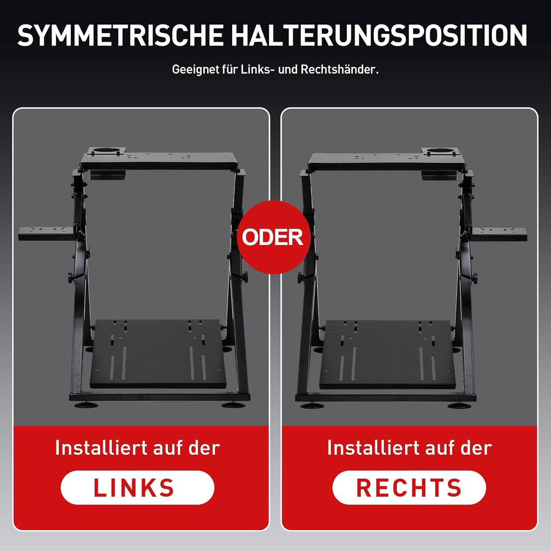 GTPLAYER Lenkradständer für Lenkrad Gaming Wheel Stand Racing Lenkradständer mit V1 V2 Schalthebelha