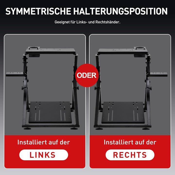 GTPLAYER Lenkradständer für Lenkrad Gaming Wheel Stand Racing Lenkradständer mit V1 V2 Schalthebelha