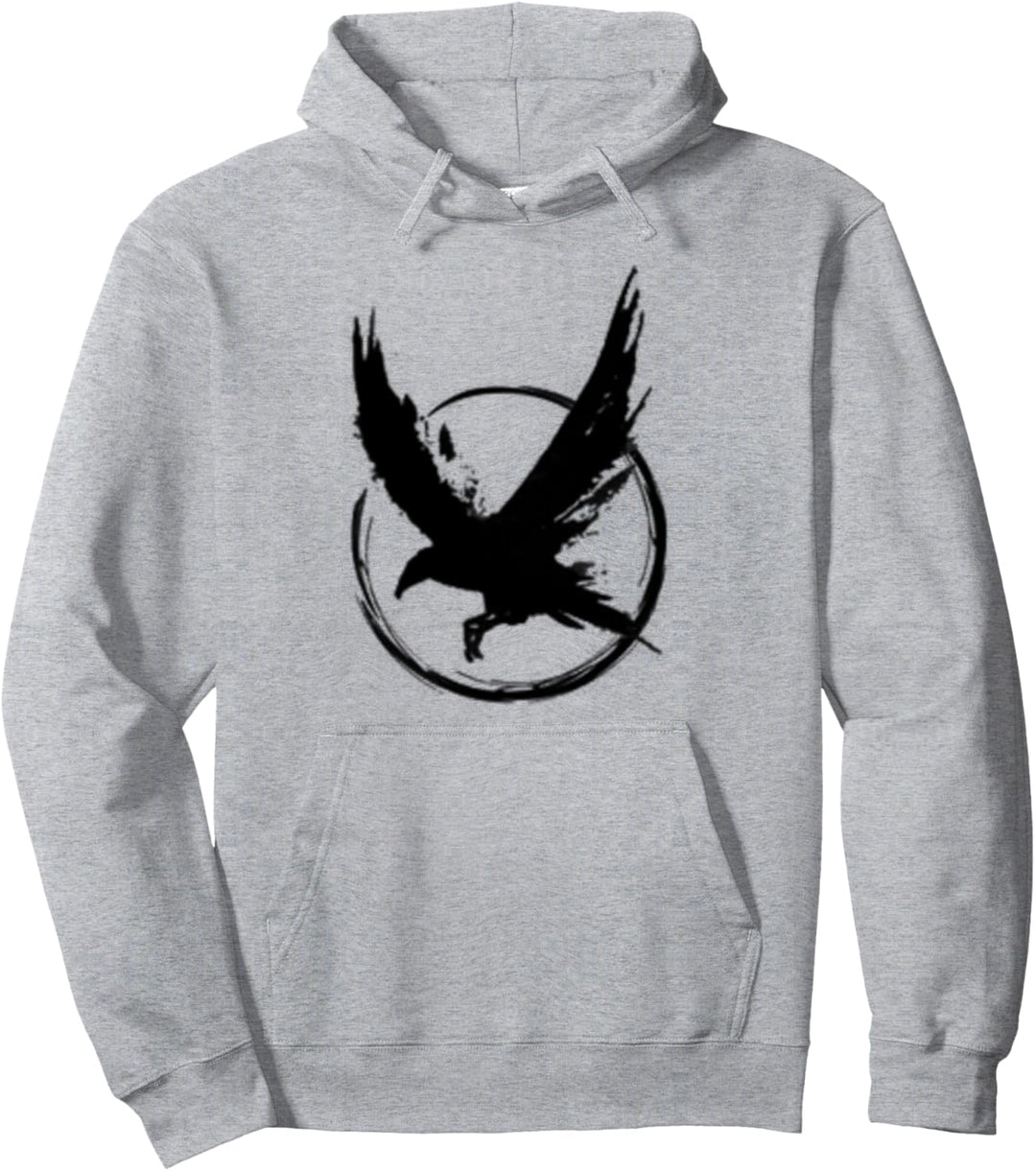 Rabe Hoodie, Krähe Raabe T-shirt Damen Herren Shirt schwarz Pullover Hoodie