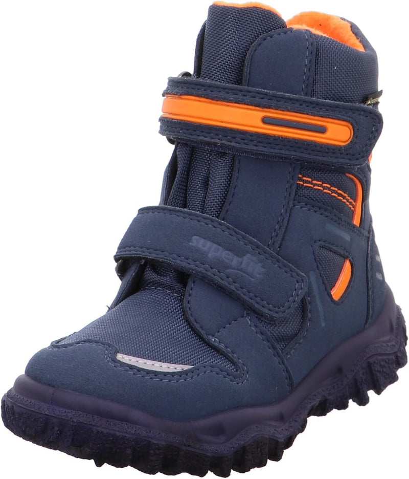 Superfit HUSKY 500080 Jungen Warm gefütterte Schneestiefel 25 EU Blau Orange 8010, 25 EU Blau Orange