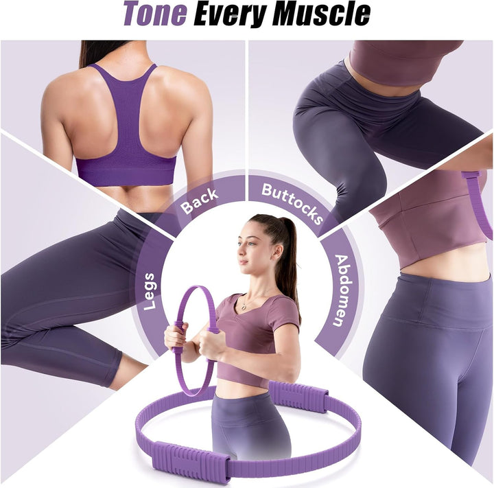 Pilates-Ring, 35,6 cm, magischer Kreis, Pilates-Ringe zur Konzentration auf die Stärkung der inneren
