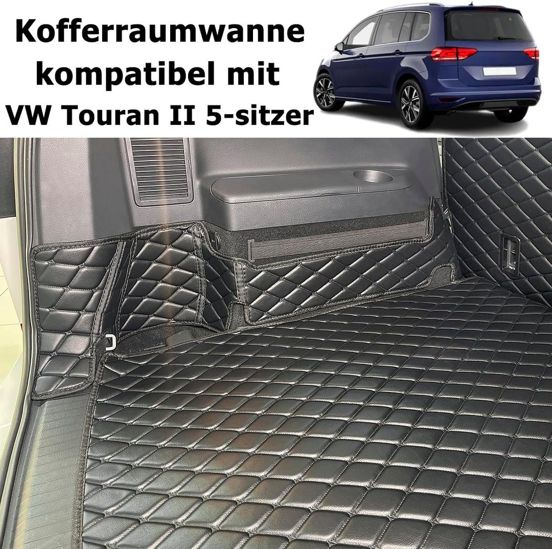 Kofferraumwanne kompatibel mit VW Touran II 2015-2025 5-sitzer, 5-sitzer