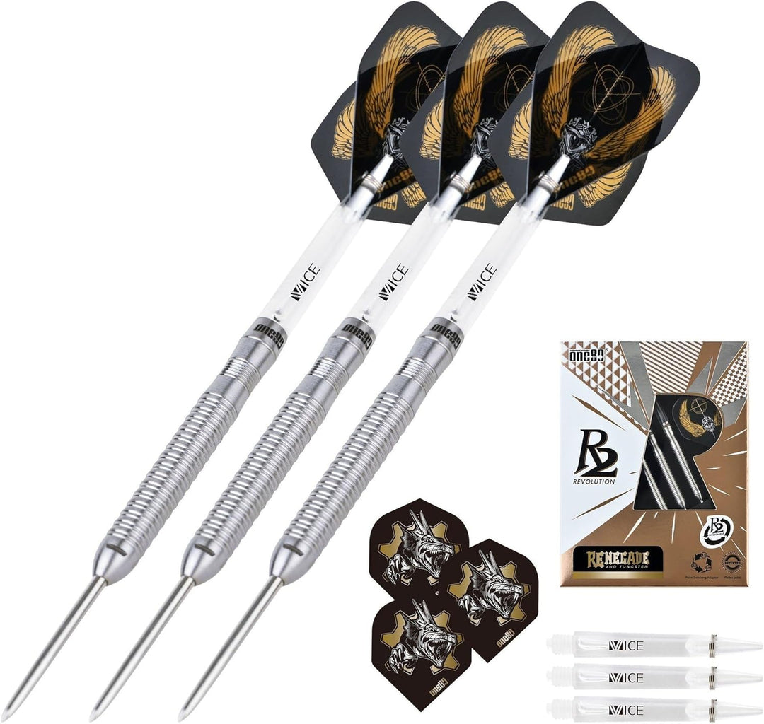 ONE80 Steel Darts R2 Revolution R2 Interchange Re-negade 2,35 mm Point VHD Steeltip Dart Steeldart m
