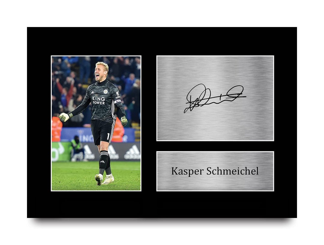 HWC Trading A4 Kasper Schmeichel Leicester City Gifts gedrucktes signiertes Autogramm Bild für Fussb