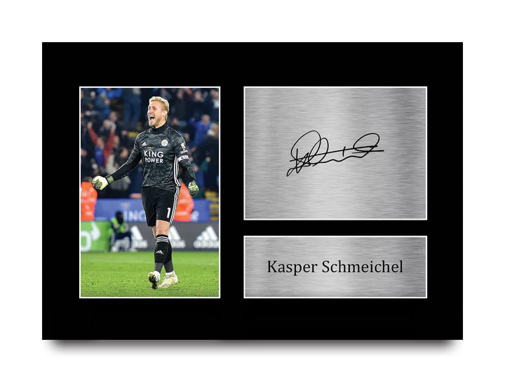HWC Trading A4 Kasper Schmeichel Leicester City Gifts gedrucktes signiertes Autogramm Bild für Fussb