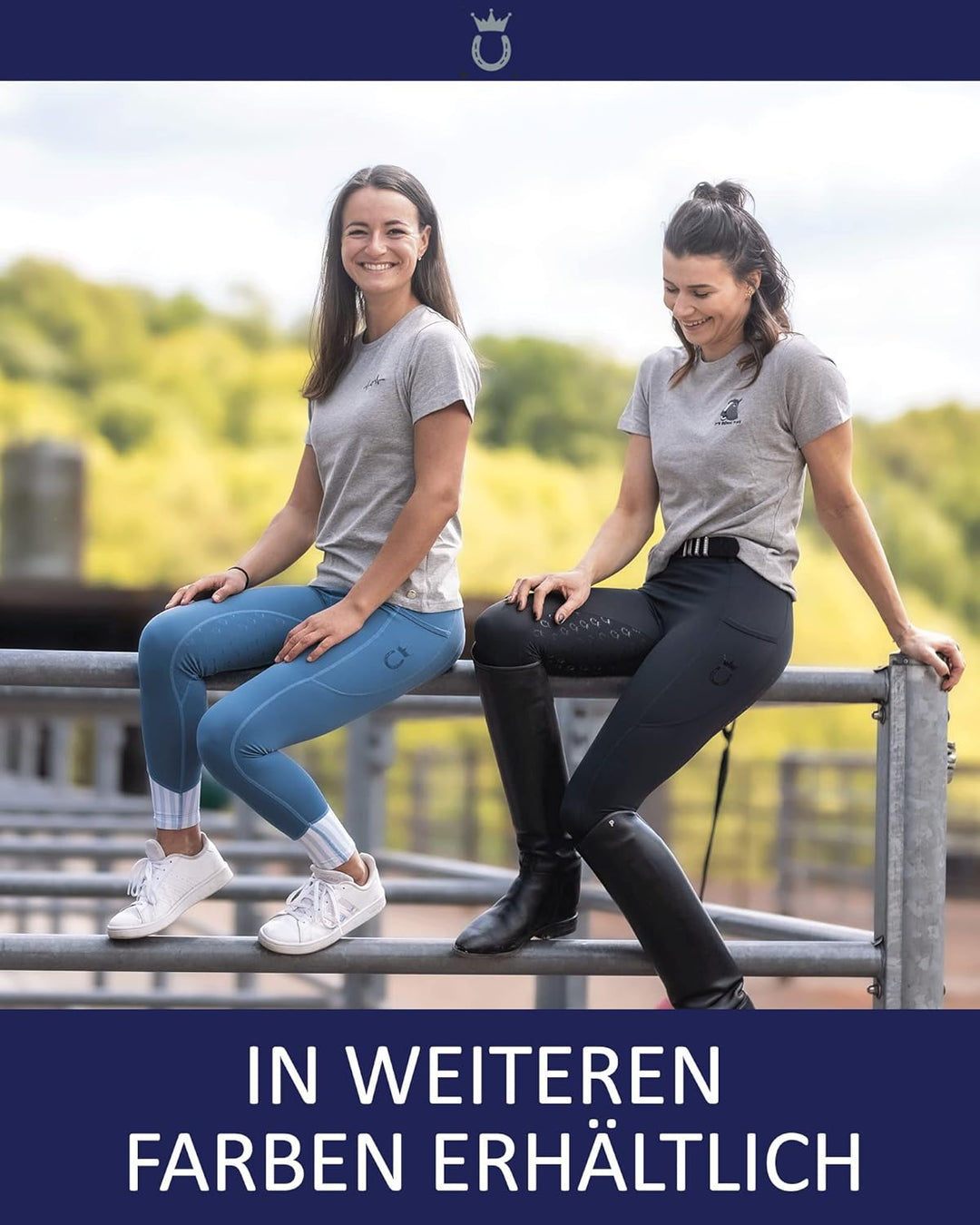 Royal Horsemen Reitleggings Damen & Mädchen (Gr. XXS-XL) - Silikon Vollbesatz - Bequeme Highwaist Re