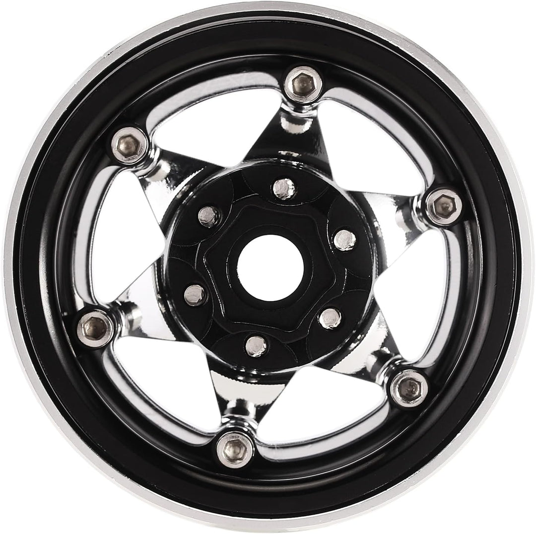 INJORA 1.9" Beadlock Felge - 143g Super Heavy Messing &amp; Aluminium Deep Dish Felge für 1/10 RC Crawle