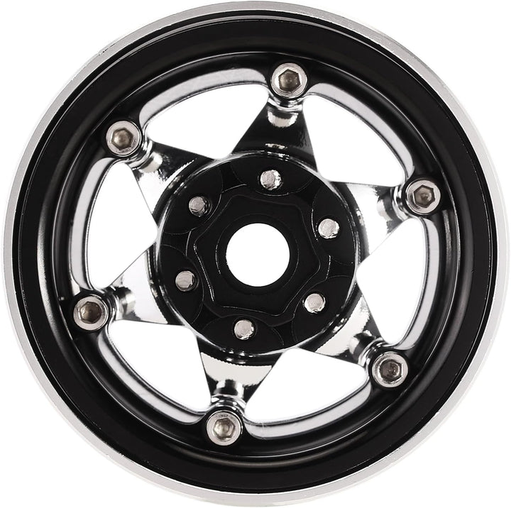 INJORA 1.9" Beadlock Felge - 143g Super Heavy Messing &amp; Aluminium Deep Dish Felge für 1/10 RC Crawle