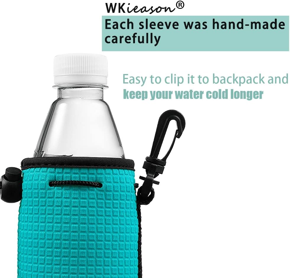 WKieason 16-18oz Neoprene Water Bottle Sleeves Insulators Beverage Bottle Can Sleeves Covers Beer Bo