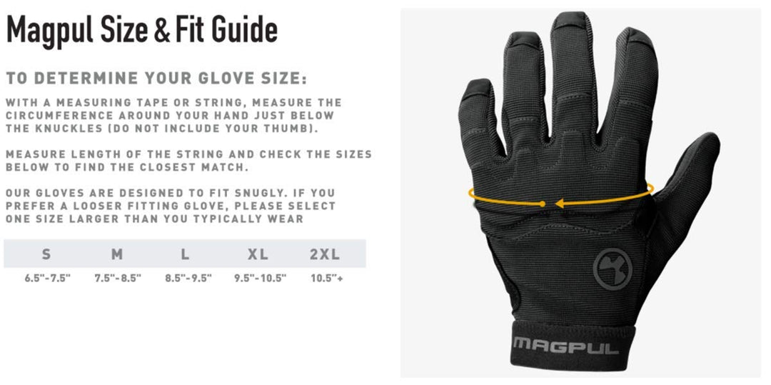 Magpul Technical Glove 2.0 Leichte Arbeitshandschuhe, Schwarz, Grösse M M Schwarz, M Schwarz