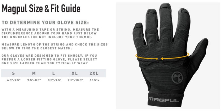 Magpul Technical Glove 2.0 Leichte Arbeitshandschuhe, Schwarz, Grösse M M Schwarz, M Schwarz