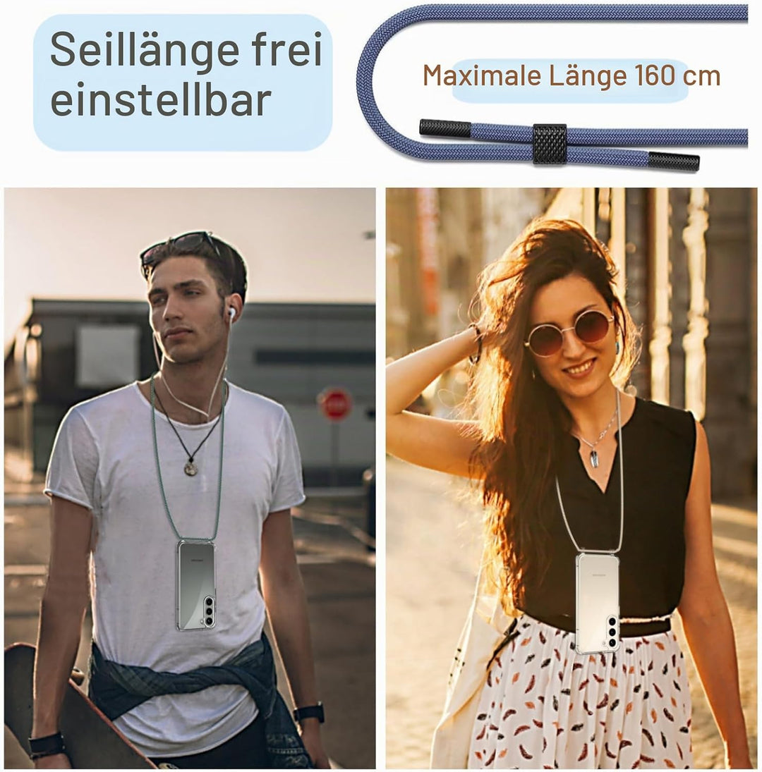 Handykette für Samsung Galaxy S26 6,3 Zoll Hülle mit Band - Necklace Handyhülle - Transparente Case