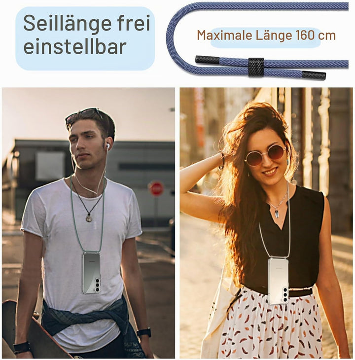 Handykette für Samsung Galaxy S26 6,3 Zoll Hülle mit Band - Necklace Handyhülle - Transparente Case
