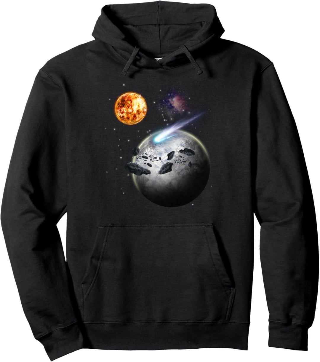 Weltraum Motiv Universum Sterne Sonnensystem Planet Design Pullover Hoodie
