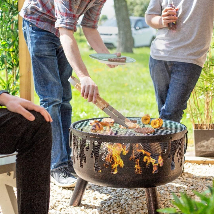 La Hacienda Wildfire Ø 61 cm - Feuerschalen für den Garten - Feuerstelle Outdoor & Feuertonne - Feue