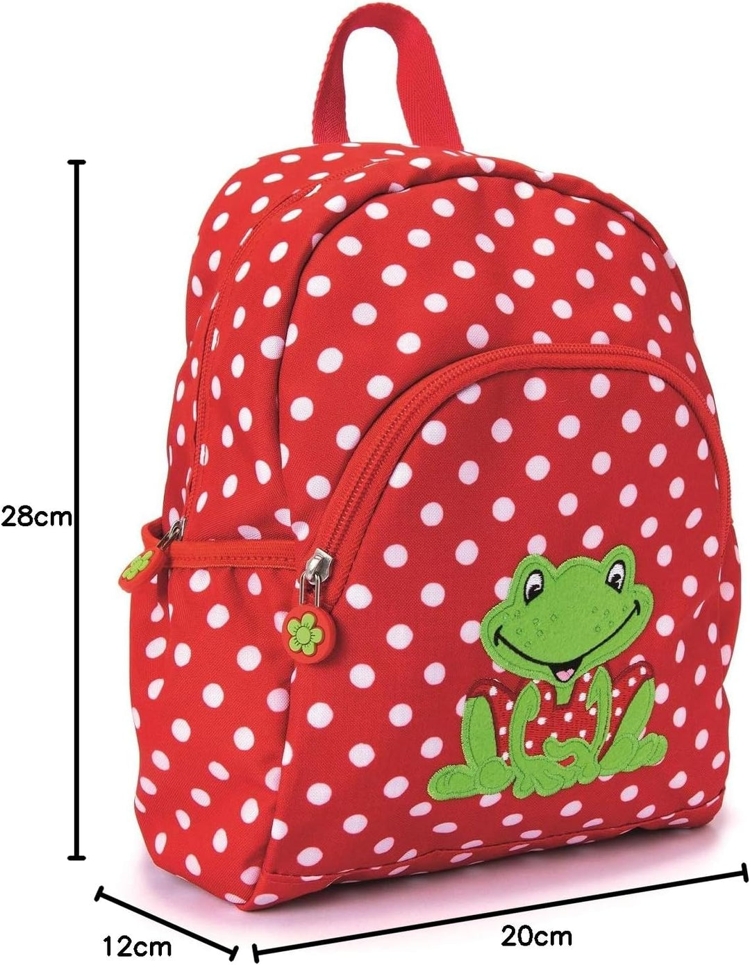 Spiegelburg Kindergarten Rucksack Set 4tlg. mit Turnbeutel, Brotdose und Trinkflasche Fröhliche Tupf