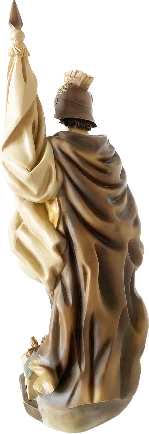 FADEDA Hlg. Florian, gebeizt/Höhe:28 cm/handbemalt/detailgetreue Krippen Figuren - Weihnachten Tisch