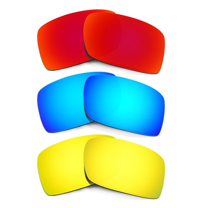 HKUCO Plus Mens Replacement Lenses For Oakley Gascan - 3 pair Combo Pack