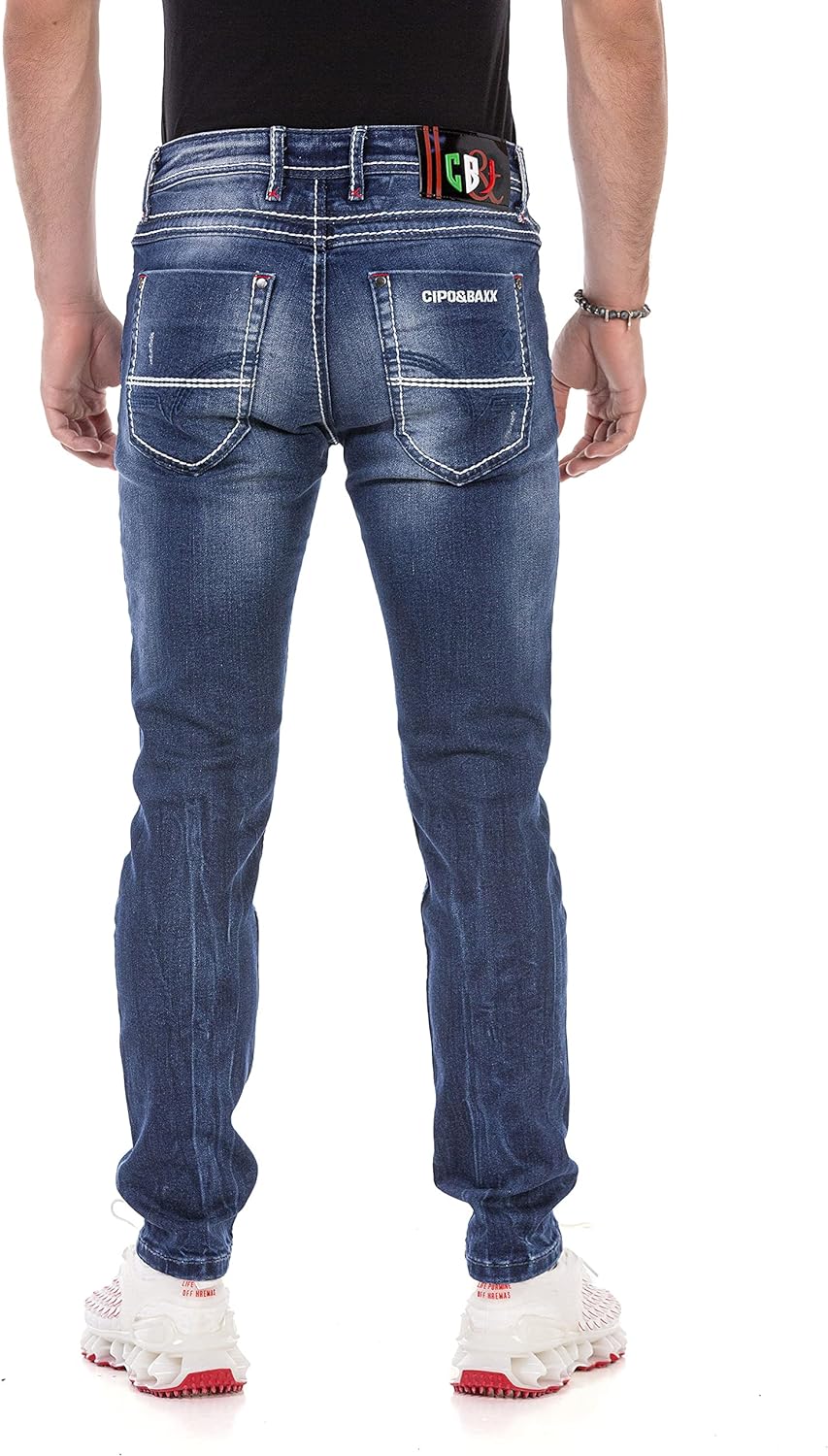 Cipo & Baxx Herren Regular Fit Jeanshose Denim Pants Jeans Hose CD692 Blau W38 L34