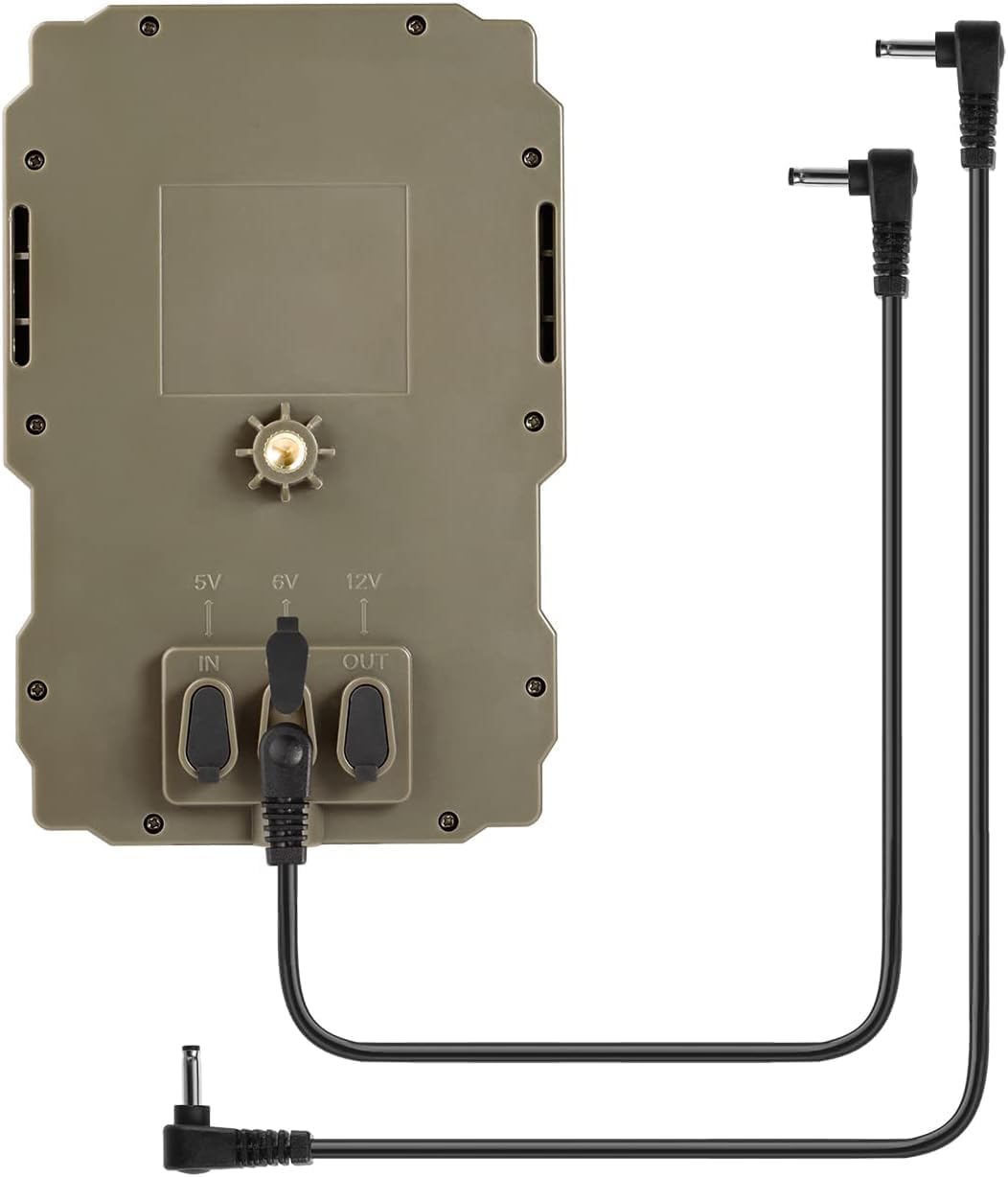 FunKind Solarpanel für Wildkamera DC 6V-12V 3000mAh Wiederaufladbarer Akku, Jagdzubehör für Wildtier