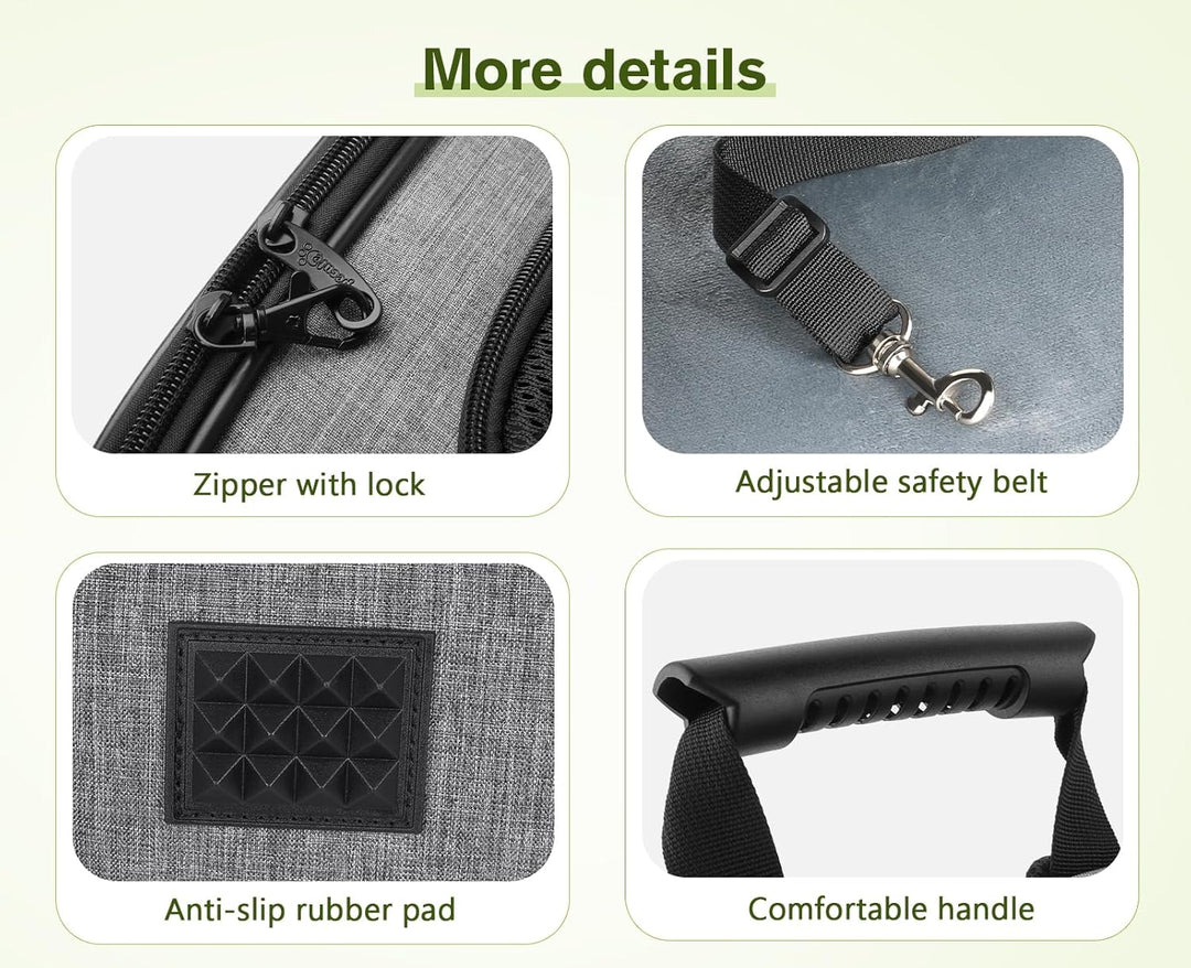 pecute Haustier Rucksack mit Netzfenster XL für 6-10 kg, Erweiterbarer Platz, Tragbare & Faltbare Ka