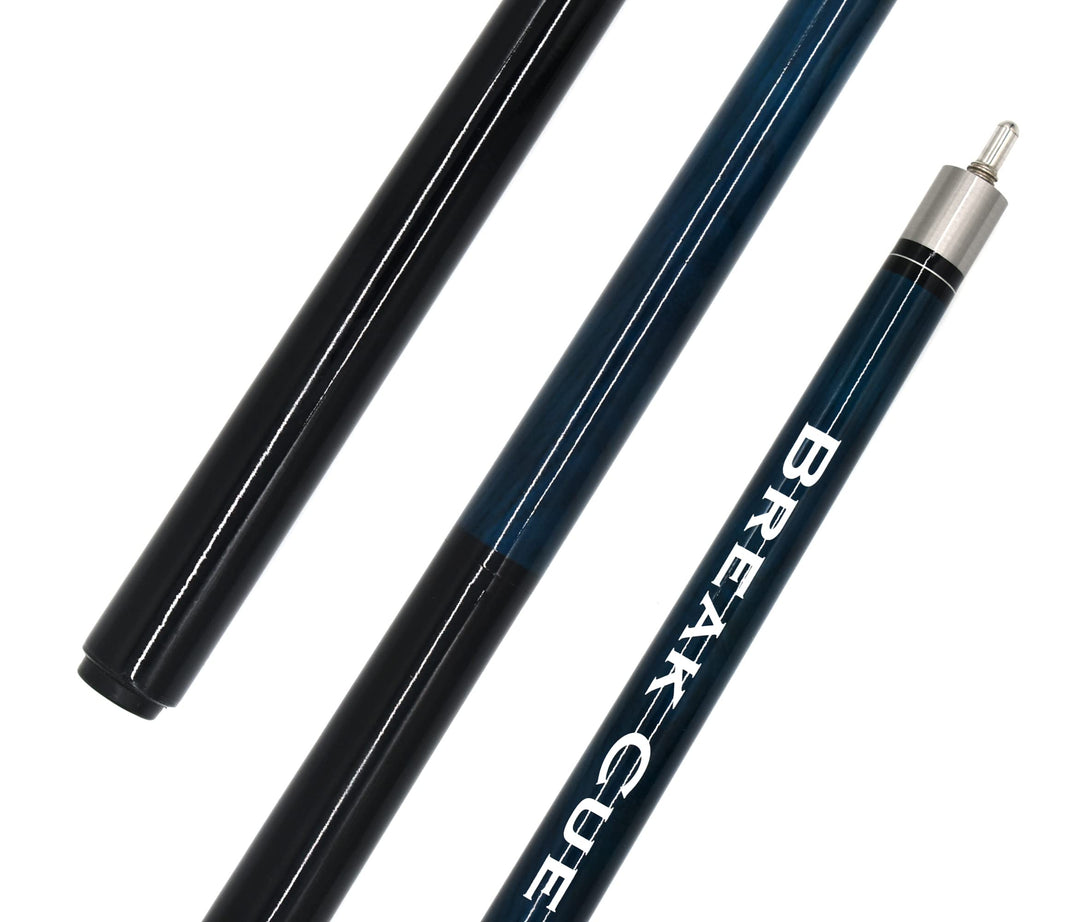 Billard Break Jump Queue - 3-teilig, Schnellverschluss, Navy Blau, 143cm